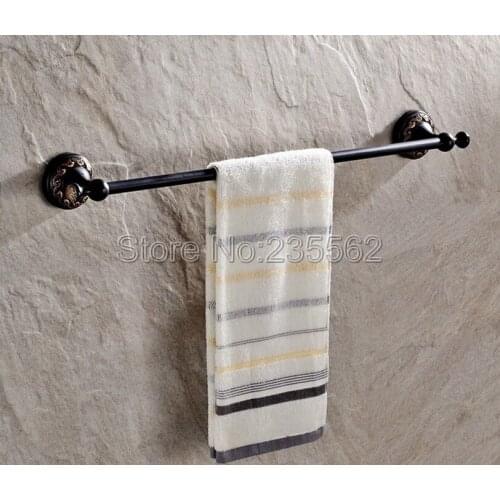 Black Oil Rubbed Brass Bathroom Hardware Wall Mounted Single Towel Bar Holder Towel Rack Lba461