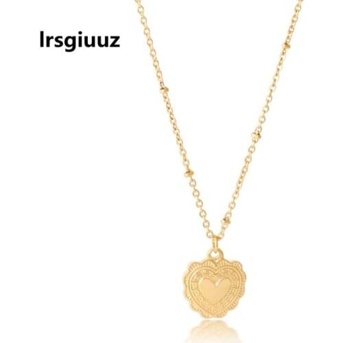 Charm heart-shaped pendant of 14k gold jewelry real gold plated Stainless Steel choker for women Proposal gift to girlfriend