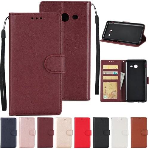 For Samsung Galaxy J3 J4 J6 Plus J5 J7 J8 Solid Color Leather Wallet Case for Galaxy J4 J6 J8 2018 Flip Cover Card Slot Bag
