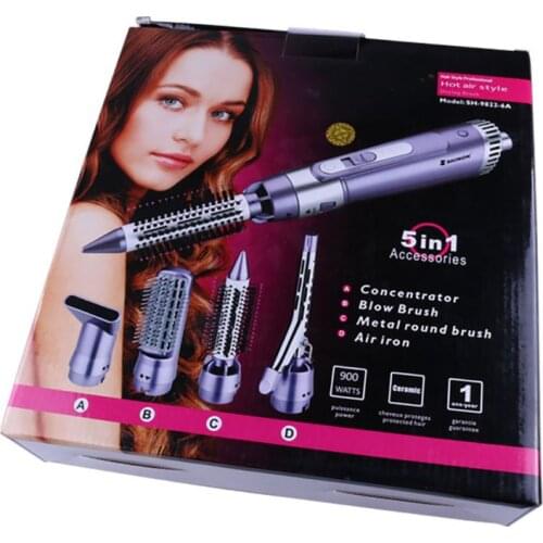 Professional 4 in 1 Multifunction Hair Dryer Curler Curling Straightener Comb Iron Brush Electric Styling Tools