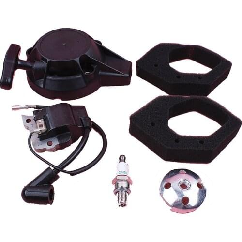 Recoil Rewind Pull Starter & Magneto Ignition Coil Air Filter Claw Pawl Set Fit Honda GX25 4 Stroke Engine Trimmer Replace Part