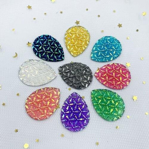 New Big Water Drop Rhinestones Earrings Pendants and Sewing Gems Flatback for Costume Button Garment Accessory 30*40mm YE96
