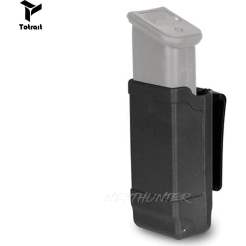 TOtrait CQC Magazine Pouch Pistol Glock M9 P226 HK USP Tactical Magazine Carrier with Clip Mounted on Dual Rail Accessory