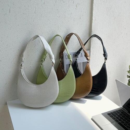 New Bag Womens Bag Fashion One-shoulder Bag Niche Crescent Bag Underarm Bag All-match Free Shipping