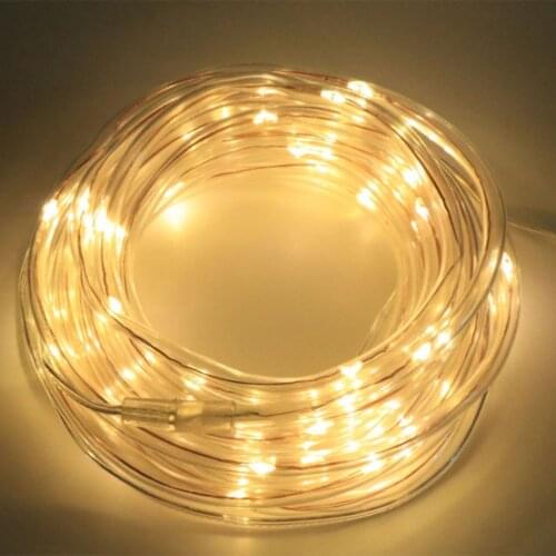 LED Outdoor Solar Lamp String Lights 50/100 LEDs Waterproof Solar Hose String Lights Christmas Holiday Party Garden Decoration