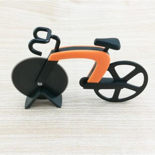 Bicycle Pizza Cutter Wheel Stainless Steel Plastic Bike Roller Pizza Chopper Slicer Kitchen Gadget NW