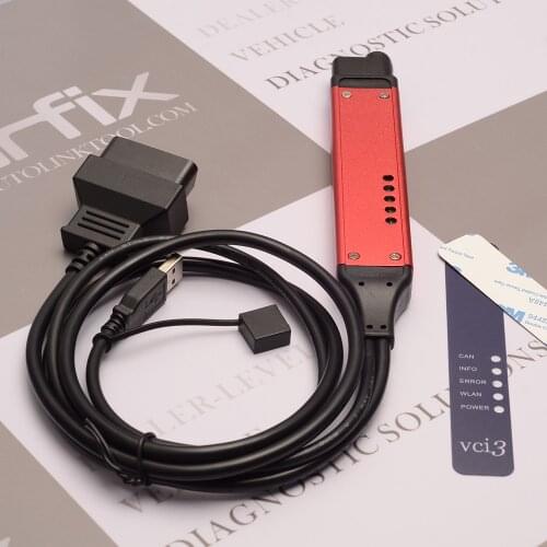 Wine Red Metal Wifi VCI3 Scanner VCI-3 Truck Diagnostic Tool for SDP3 2.46.2 2021 Dealer Diagnostic Program instead VCI-2 VCI-1