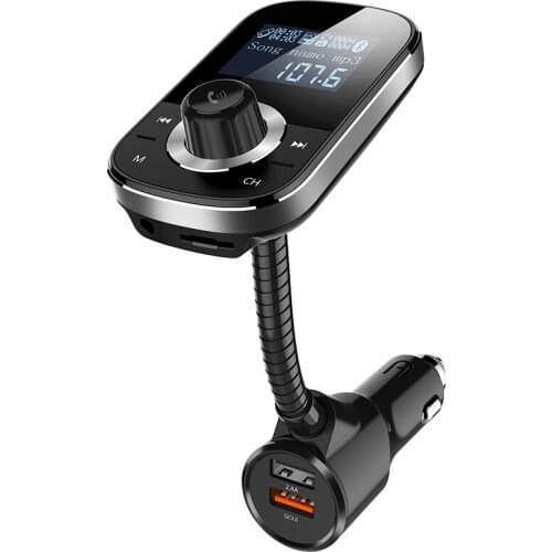 YIBEIKA Wireless Bluetooth Handsfree Phone Car FM Transmitter Modulator MP3 Stereo Audio Player Car Kit USB Charger Adapter