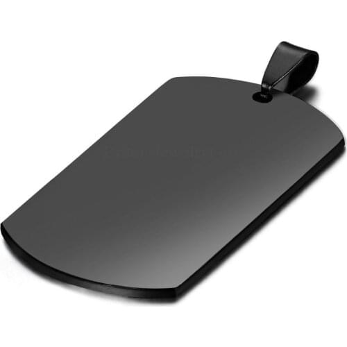 Custom black dog tag cheap stainless steel Glossy dog tag hot sales black blank steel dog tags