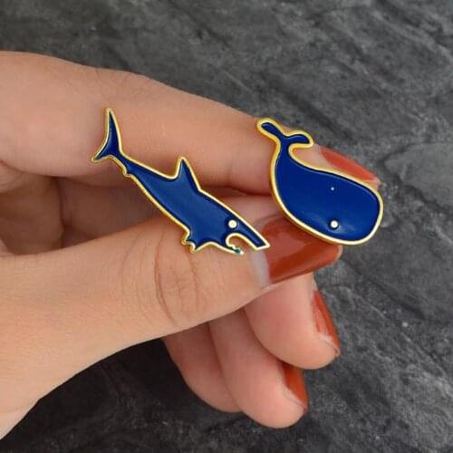 Womens Brooch Shark Sharks Alloy Drip Whale Pin Badel Lapin Pins Girl Accessories for Women