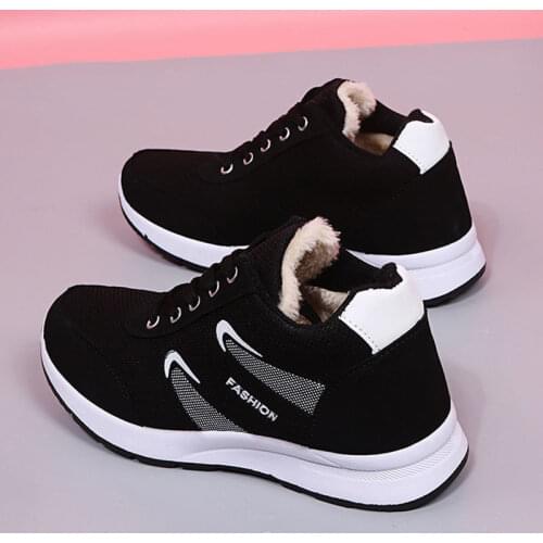 Shoes Woman Anti-slip Thick Bottomed Plush Velvet Womens Boots 2020 Autumn & Winter Warm STUDENTS Shoes Cotton-padded Shoes