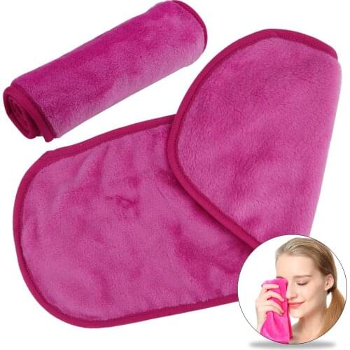 1Pcs Reusable Makeup Remover Towels Microfibre Face Cleaning Cloth Washable Make Up Eraser Facial Towel Women Skincare Tools