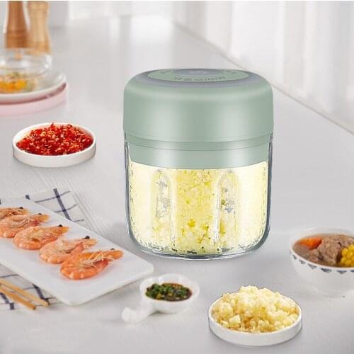 100/250ml Electric Garlic Chopper Sturdy Durable Mini Vegetable Masher USB Charging For Food Ginger Crushed Fresh Chili