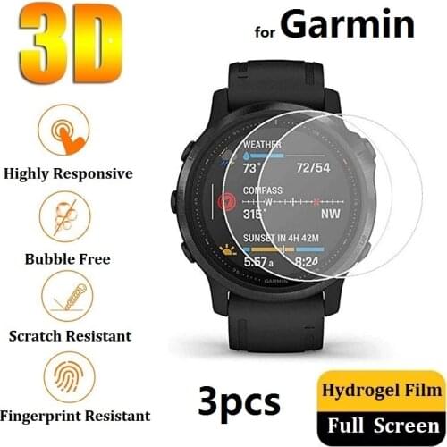 3D Full Screen Protector for Garmin Fenix 5 5s 5X Plus Fenix 6 6s 6X Pro (Not Glass) Film Foil Hydrogel
