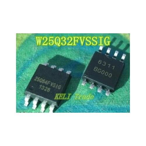 5PCS W25Q32FVSSIG instead of W25Q32BVSSIG IC SPI FLASH 32MBIT 8SOIC 25Q32 W25Q32