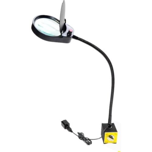 5X Magnifying Glass With Magnetic Base Stand And Led Lamp To Identify Jade And Jewelry,For Electronic Maintenance PD-6S