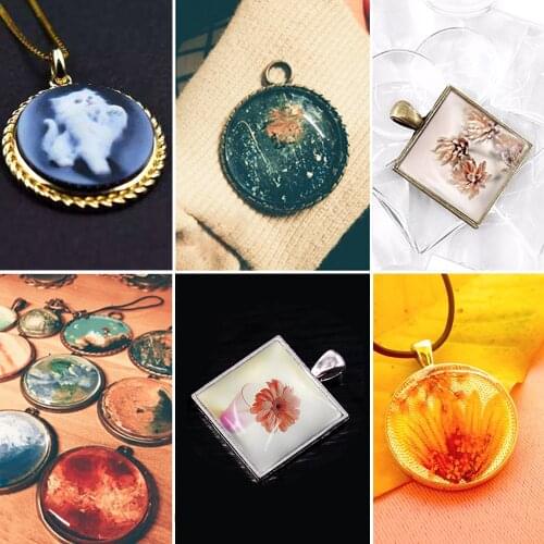 60pcs/Set 5 Styles DIY Flash Memory Photo Pendant Jewelry for Crafting DIY Jewelry Making Women Pendant Accessories