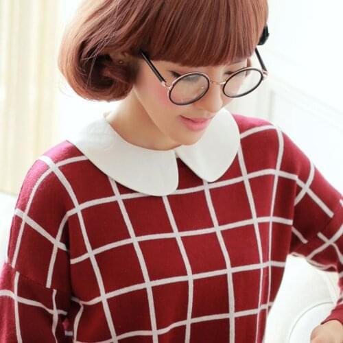 New Women Solid Shirt Cotton False Doll Collar White & Black Blouse Vintage Detachable Adjust Clothes Accessories
