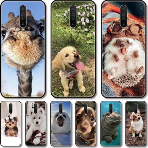 Cute animals Phone Case For XiaoMi Redmi Note 10S 9S 8 7 6 T Pro Black Cover Silicone Back TPU