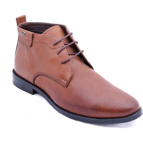 Leather Laced Tawny Ankle Boots Wessi