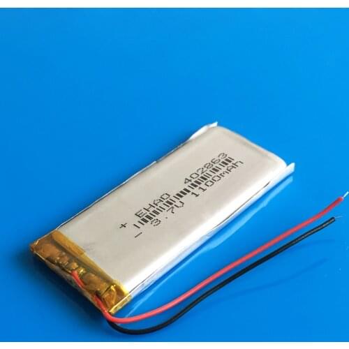 3.7V 1100mAh li-po polymer lithium Lion power rechargeable battery 402863 for MP3 GPS PDA DVD bluetooth recorder e-book camera