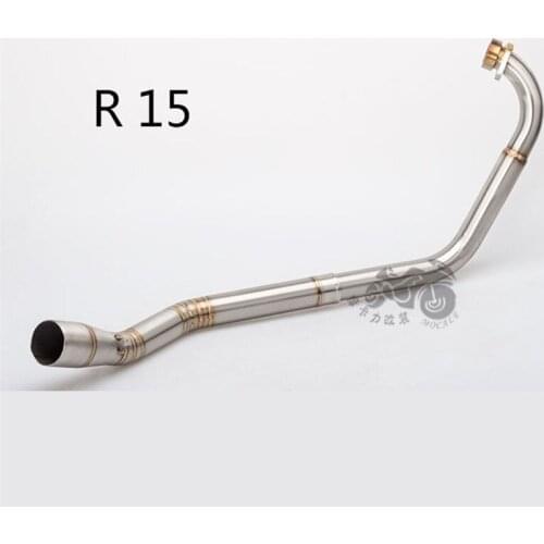 Modified Motorcycle Exhaust Pipe Front Section R15 Front Link Pipe Elbow R15 Stainless Steel Middle Section Rear Section Elbow