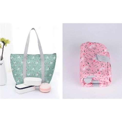 Fashion Portable Waterproof Lunch Bag Thermal Food Picnic Collapsible Lunch Bags For Women Kids Men Cooler Lunch Box Bag Tote