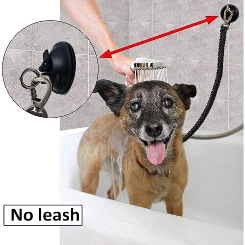 Pmsanzay Powerful Suction Cup Hook Cleat for Pet Dog & cat Bathtub, Shower & Bathing, Grooming Restraint Restraint Tether - No L