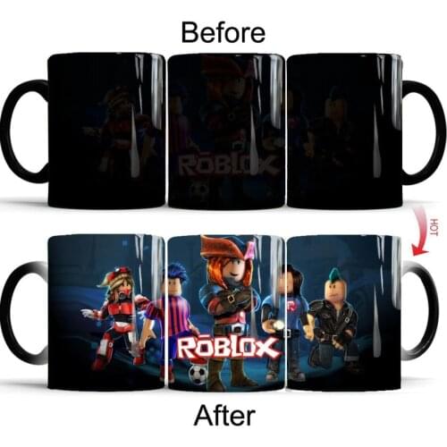 New Roblox Water Bottle Coffee Cup Beer Tea Color Changing Mug Ceramic Thermal Coffee Creative Cup Kid Birthday Christmas Gift