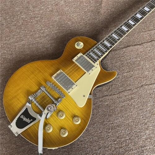 New arrival electric guitar with Jazz vibrato system and cream binding , chrome hardware , rosewood fingerboard , high quality