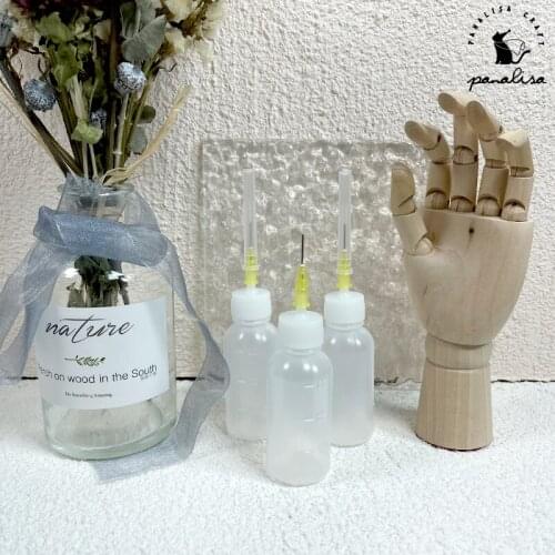 Panalisacraft 3pcs/set 30ML Needle Tip Squeeze Glue Applicator Bottle for Card DIY Scrapbooking Paper Craft Tool
