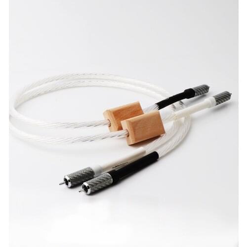Pair Nordost Odin Supreme Reference Interconnect RCA Audio Cable with Carbon Fiber RCA PLUG,7n Silver Plated OCC