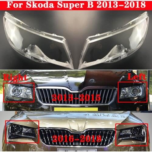 Car Front Headlight Cover For Skoda Super B 2013-2018 Auto Shell Headlamp Lampshade Lampcover Lens Glass Head Lamp light Covers