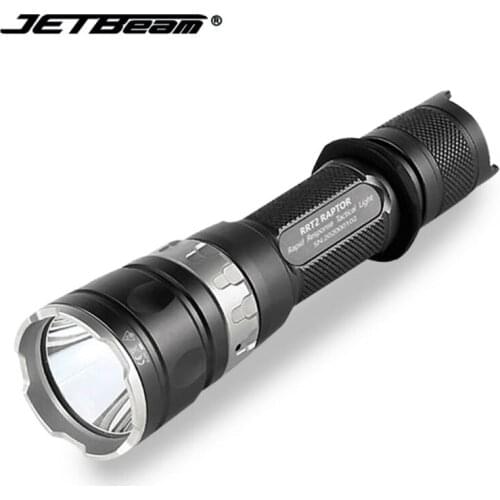 JETBeam RRT2 Rechargeable High-Powerful Tactical Flashlight 2080LM With 18650 5100mAH Battery LED Torch Lantern For Hunting