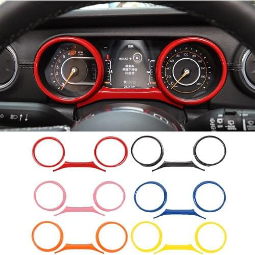 Fit for Jeep Wrangler JL Gladiator JT 2018+ ABS Dashboard Instrument Cover Decoration Trim Interior Car Accessories