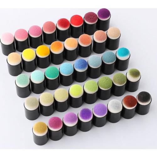 Transparent Acrylic Finger Sponge Daubers Storage Box colorful 40 Grids Organizer Case Pack DIY Craft Scrapbooking Stamping