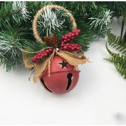 Retro bells Christmas decorations made of rusty bells pendant iron Christmas bell doorknob decoration Christmas tree ornaments