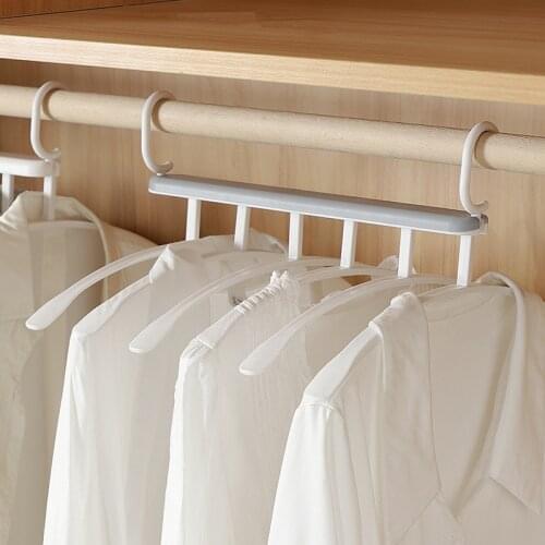 Folding Pant Rack Space Saving Multi-Layer Non-Slip Hanging Formula Clothes Organizer For Home GQ