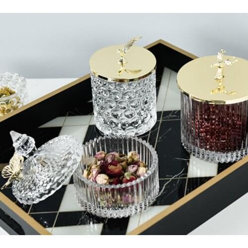 Retro Glass Candy Storage Jars with Lid Creative Christmas Food Snacks Tea Spice Bottle Cereal Container Kitchen Sealed Cans
