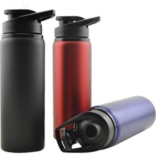 Bpa Free 750ml Bicycle Sport&Outdoor Water Bottle Single Wall 18/8 Stainless steel Water Kettle With Portable Flip Handle Lid