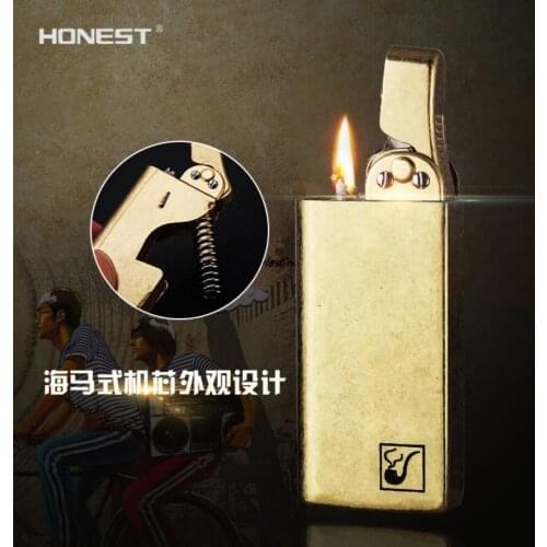 Promise Vintage windproof metal Kerosene gasoline petroleum oil cigarette lighter Creative cigar pipe Smoking igniter men gift
