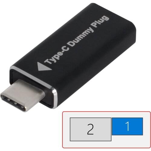 Xiwai CY Virtual Display Adapter USB-C Type-C DDC EDID Dummy Plug Headless Ghost Display Emulator 1920x1080p@60Hz