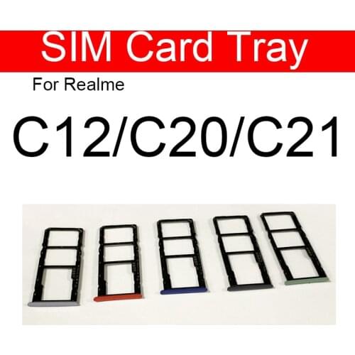 SIM Card Tray For OPPO Realme C12 Sim Card Slot Tray Holder Adapter Replacement Parts