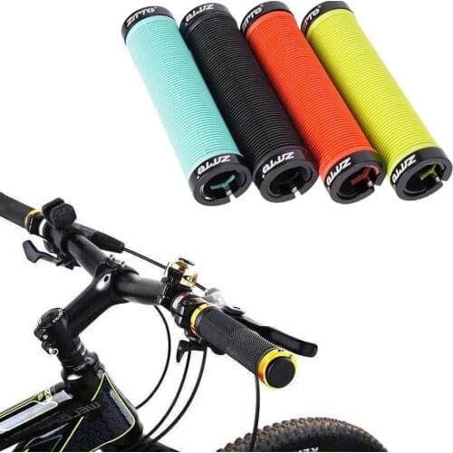 1 Pair Bicycle Double Lock Cycling Handle Bar Silicone Gel Grip Hand Cover Anti-slip Bicycle Handlebar Grip MTB Bike Accessories