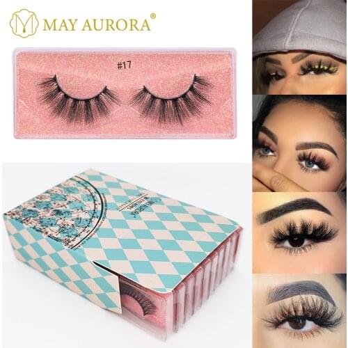 10 Pairs Lashes False Mink Eyelashes Faux Cils Naturel Natural Fluffy Dramatic Cosplay Lashes Sztuczne Rzęsy Ciglia Finte Makeup