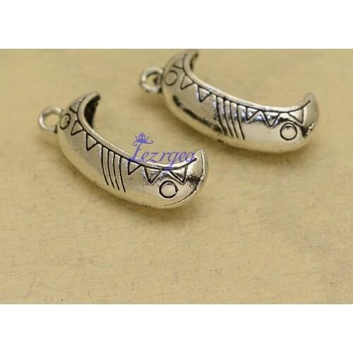 10pcs/lot--28x13mm, Antique silver plated 3D boat charms,DIY supplies,Jewelry accessories
