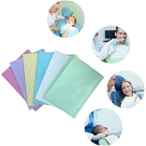 125Pcs Disposable dental pad Excellent Double-layer Composite Membrane Absorbent Waterproof Tablecloths Tattoo Accessories