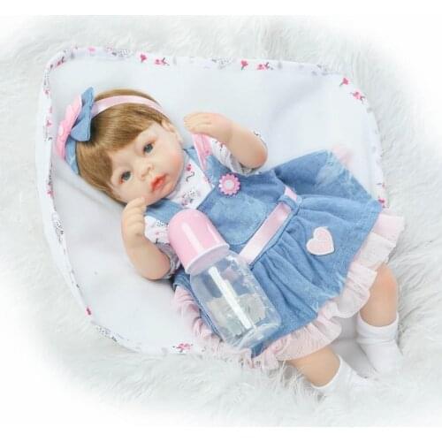 40cm Kawaii Silicone Reborn Babies Dolls Cute Newborn Girl Baby Doll Toy For Kids Girl Brinquedos Child Birthday Gift