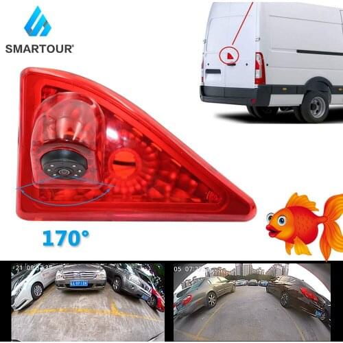 Car Reverse Backup Rear View Camera Brake Light 3RD Night Vision Built-in 10 IR Led For Renault Master Nissan NV400 Opel Movano