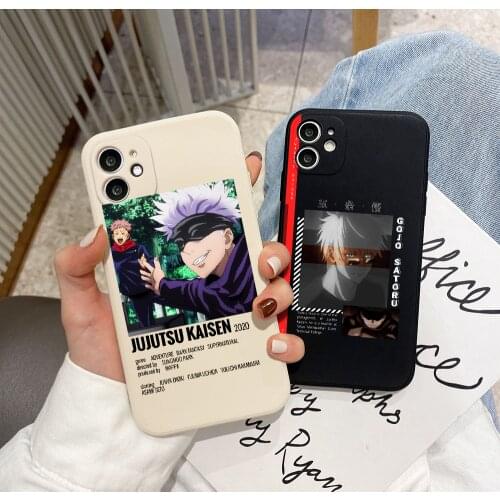 Phone Case For IPhone 12 11 Pro Max X XR XS Max 7 8 Plus Candy Color Coque Jujutsu Kaisens Funda Anime Cover